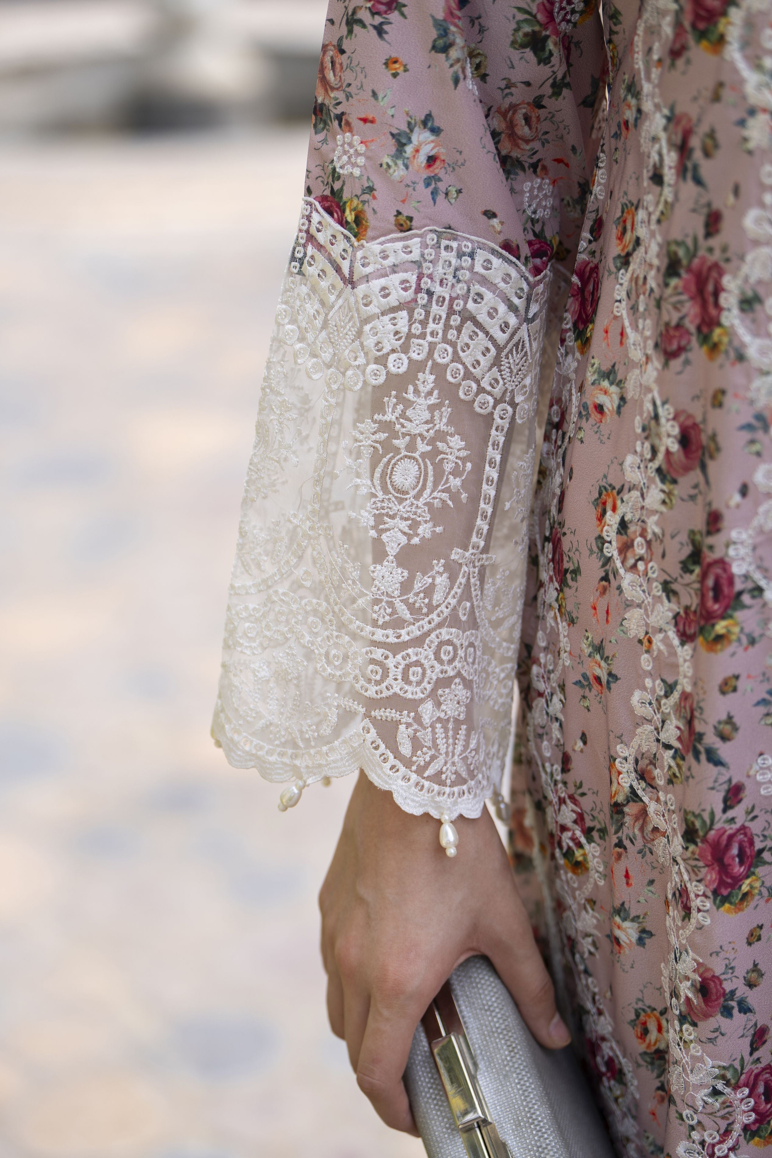 Modern Muse by Arwah – 3pc Printed & Embroidered Grip Suit MMB7