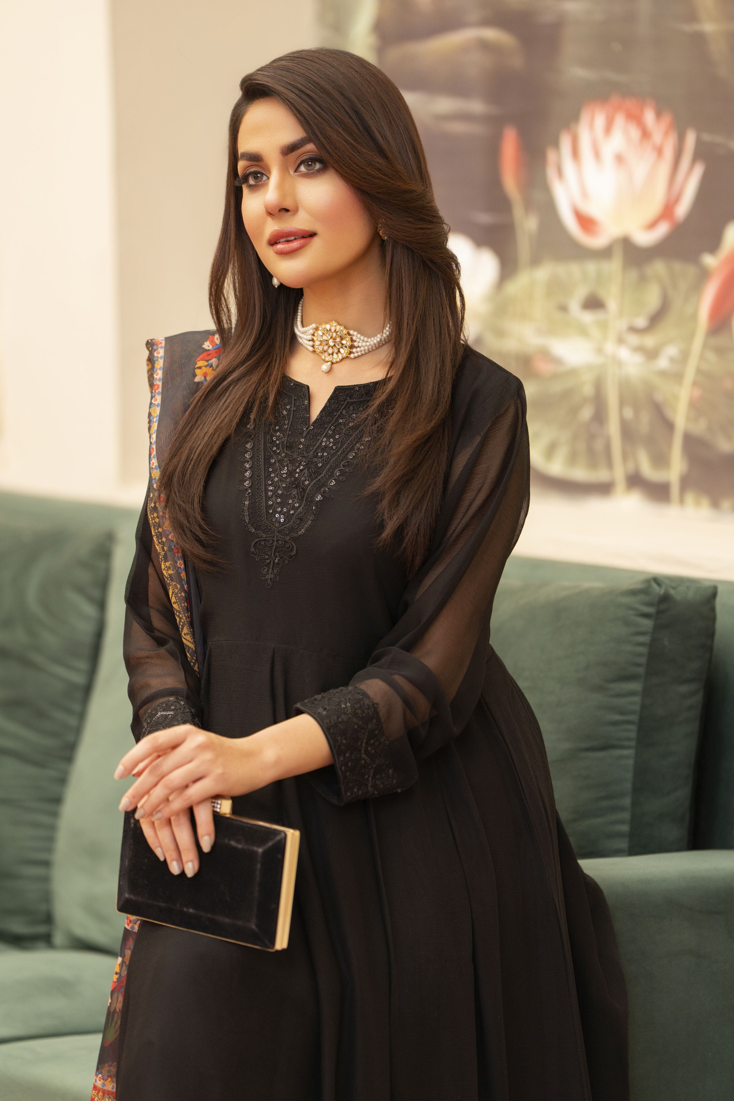 Black Long Frock by Bahaar e Gul Warun BGW04