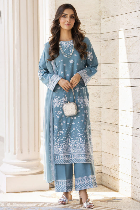 Zaiwa Winterlite 3Pc Khaddar Embroidered Casual Women Suit ZWL10