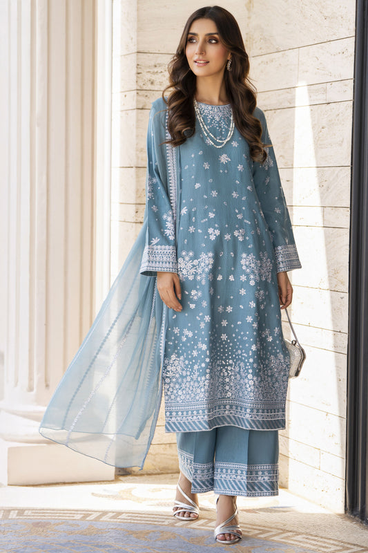 Zaiwa Winterlite 3Pc Khaddar Embroidered Casual Women Suit ZWL10