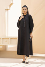 Black Solid Linen 2pc Ready to Wear Dress by Gul Warun LDG4