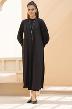 Black Solid Linen 2pc Ready to Wear Dress by Gul Warun LDG4