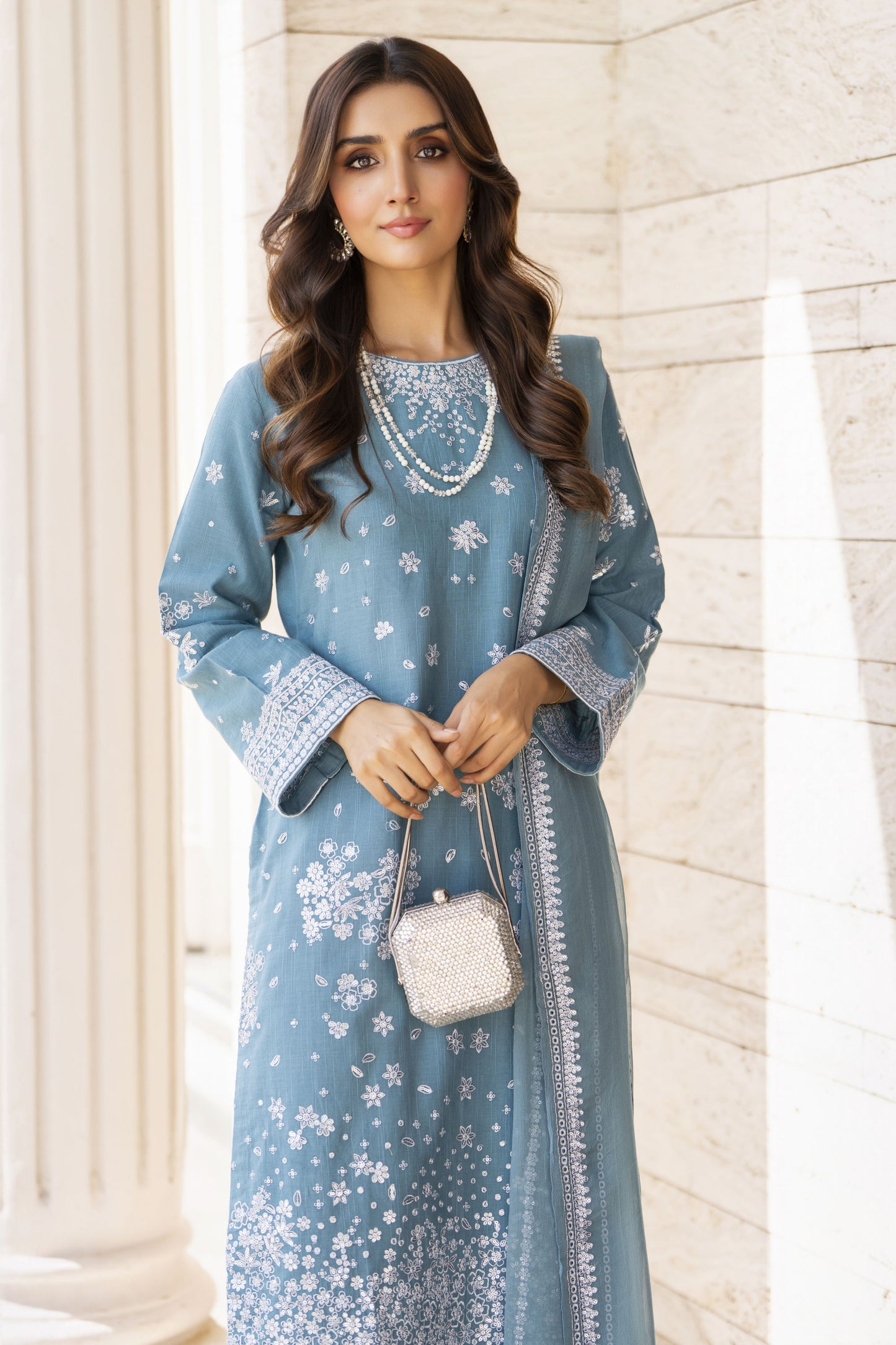 Zaiwa Winterlite 3Pc Khaddar Embroidered Casual Women Suit ZWL10