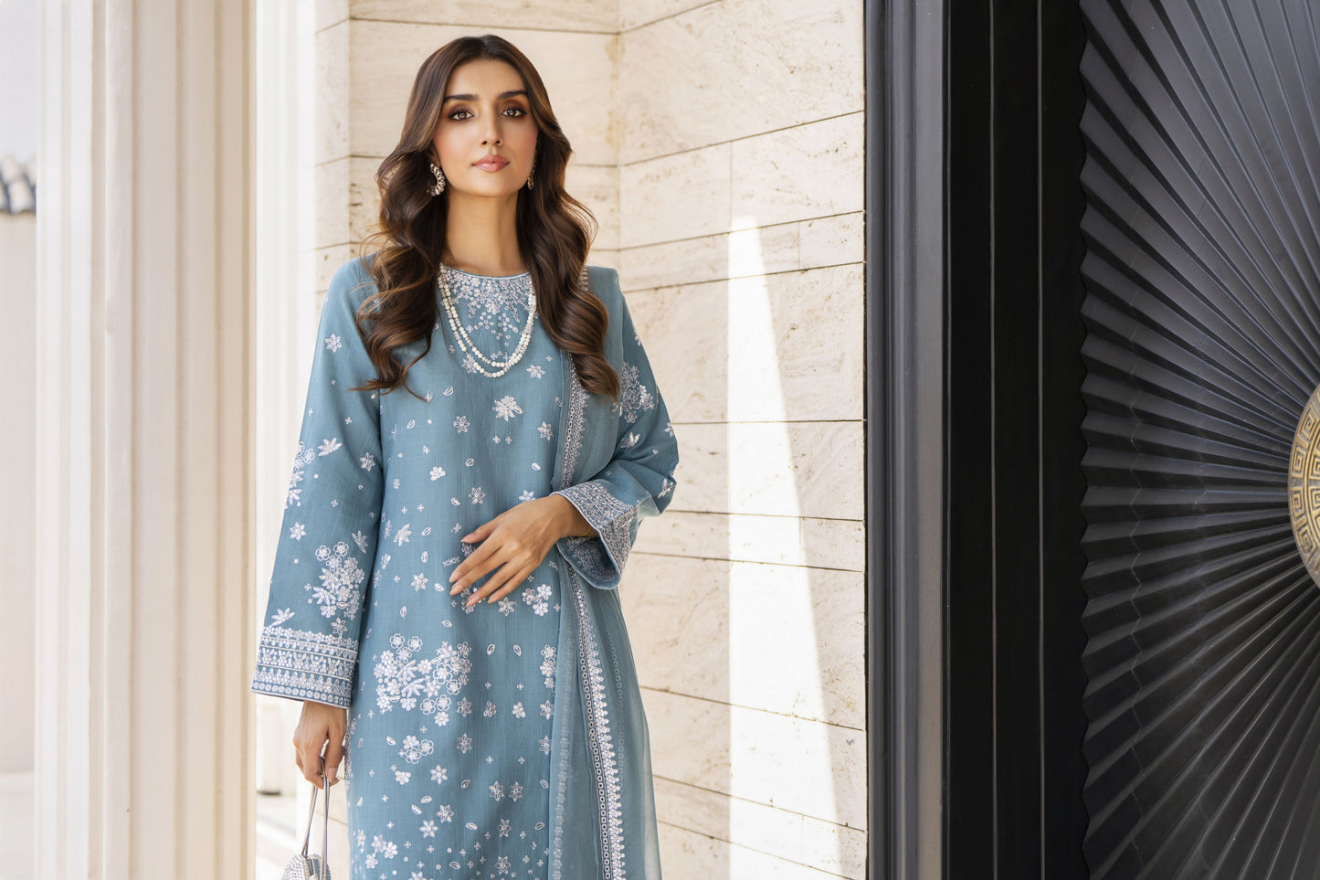 Zaiwa Winterlite 3Pc Khaddar Embroidered Casual Women Suit ZWL10