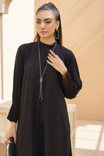 Black Solid Linen 2pc Ready to Wear Dress by Gul Warun LDG4