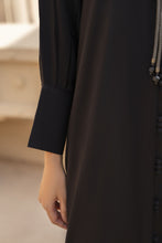 Black Solid Linen 2pc Ready to Wear Dress by Gul Warun LDG4