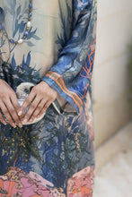 Aleezay 2pc Hand-Embellished Scenic Print Silk Kaftan – AKF9