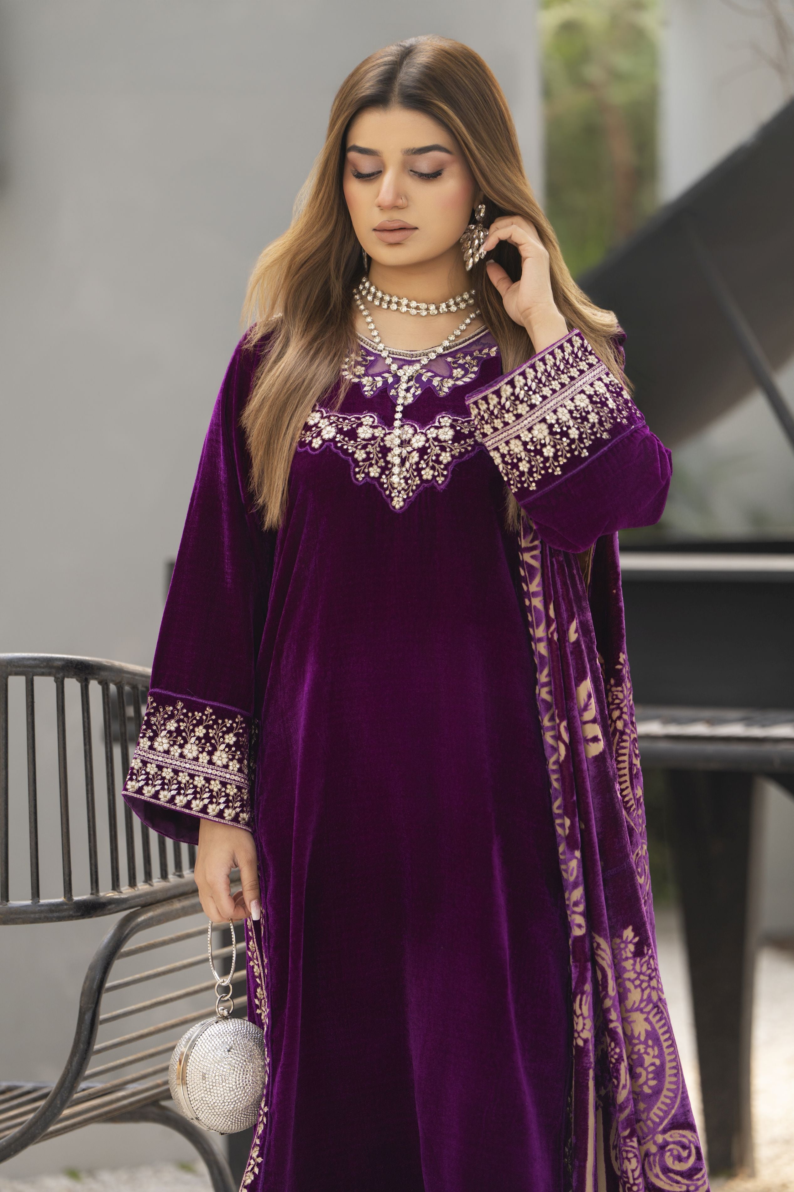 Zaina Plush – Nyra Velvet Ready to Wear 3pc Suit