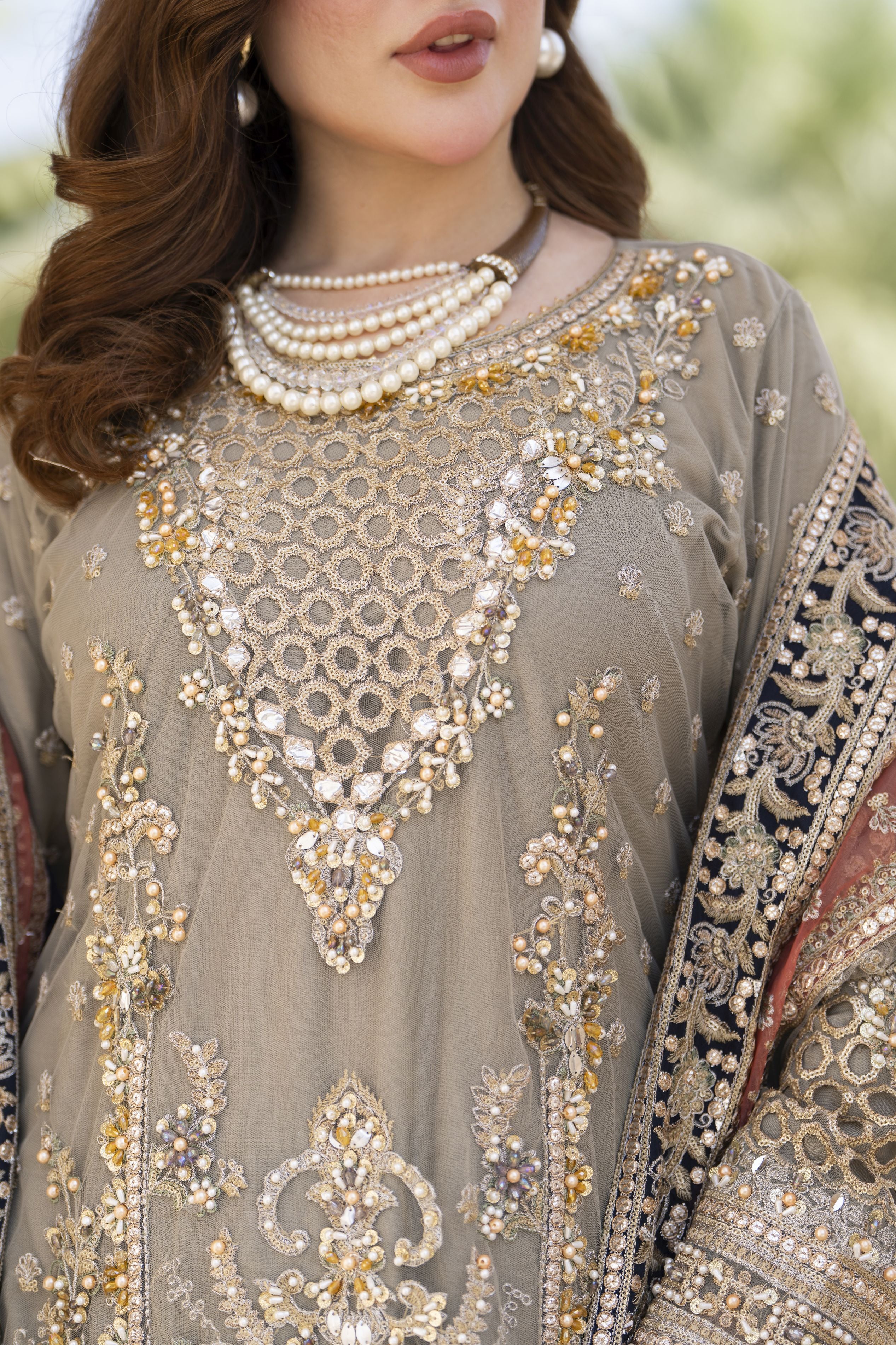 Shaadi by Silver Net Handwork Formal Gharara Set SXS7