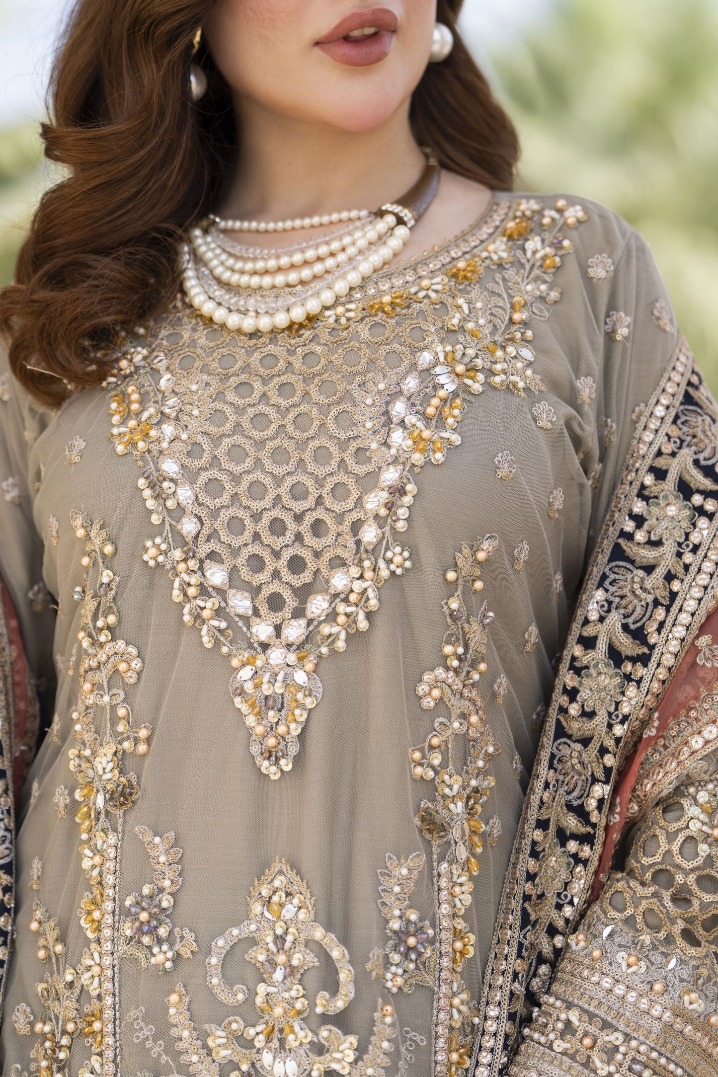 Shaadi by Silver Net Handwork Formal Gharara Set SXS7