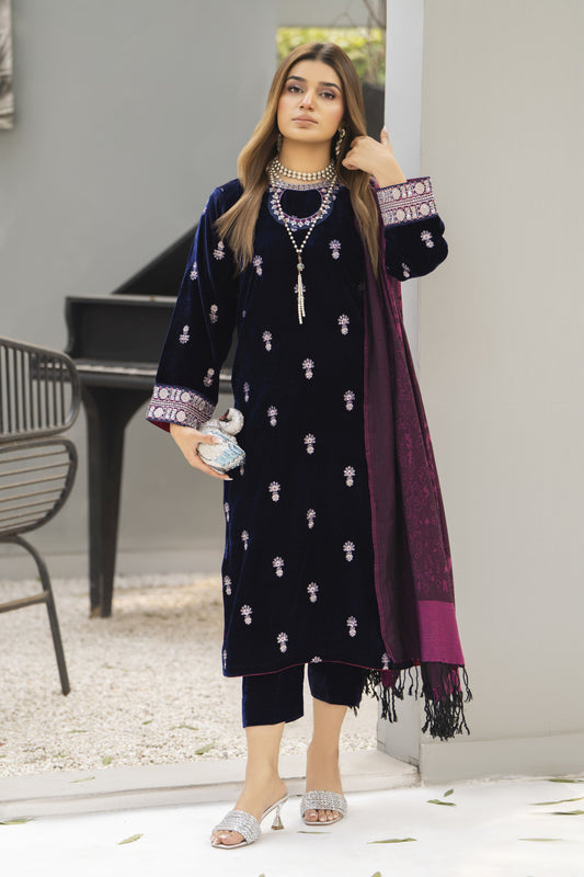 Zaina Plush – Elin Velvet Ready to Wear 3pc Suit