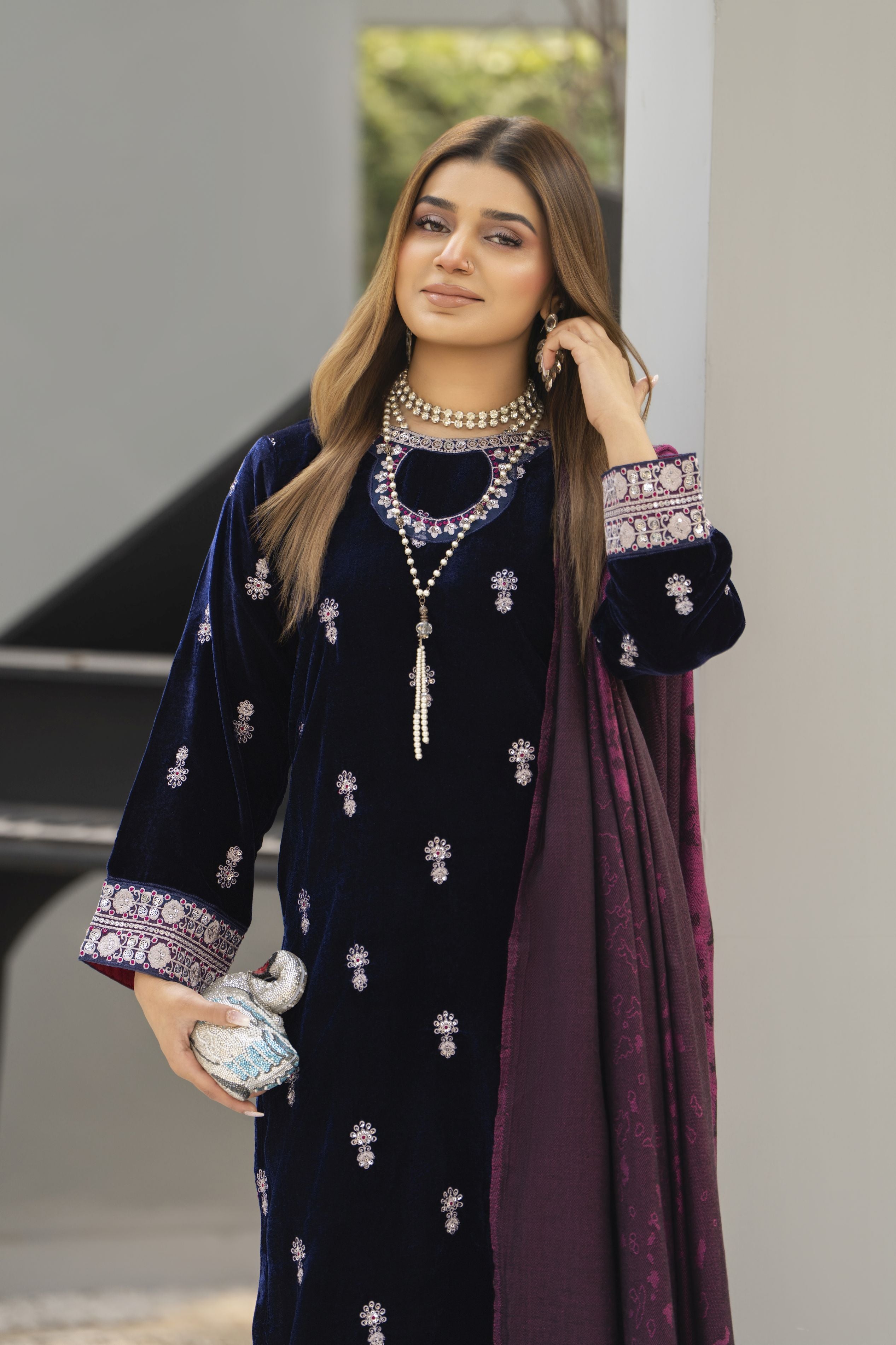 Zaina Plush – Elin Velvet Ready to Wear 3pc Suit