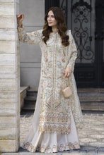 Zaiwaraat by Arwah – Off White Handworked Net Shirt with Sequin Sharara – ZWR15