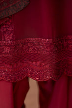 Maroon 3PC Farshi Shalwar Dress by Bahaar e Gul Warun BGW05