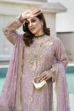 Shaadi by Silver Chiffon Handwork Long Shirt with Net Sharara SXS8