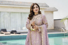 Shaadi by Silver Chiffon Handwork Long Shirt with Net Sharara SXS8