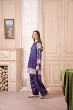 Purple and Ivory Printed Coord Set – Grip Coords by Sakeena Hasan GCS4