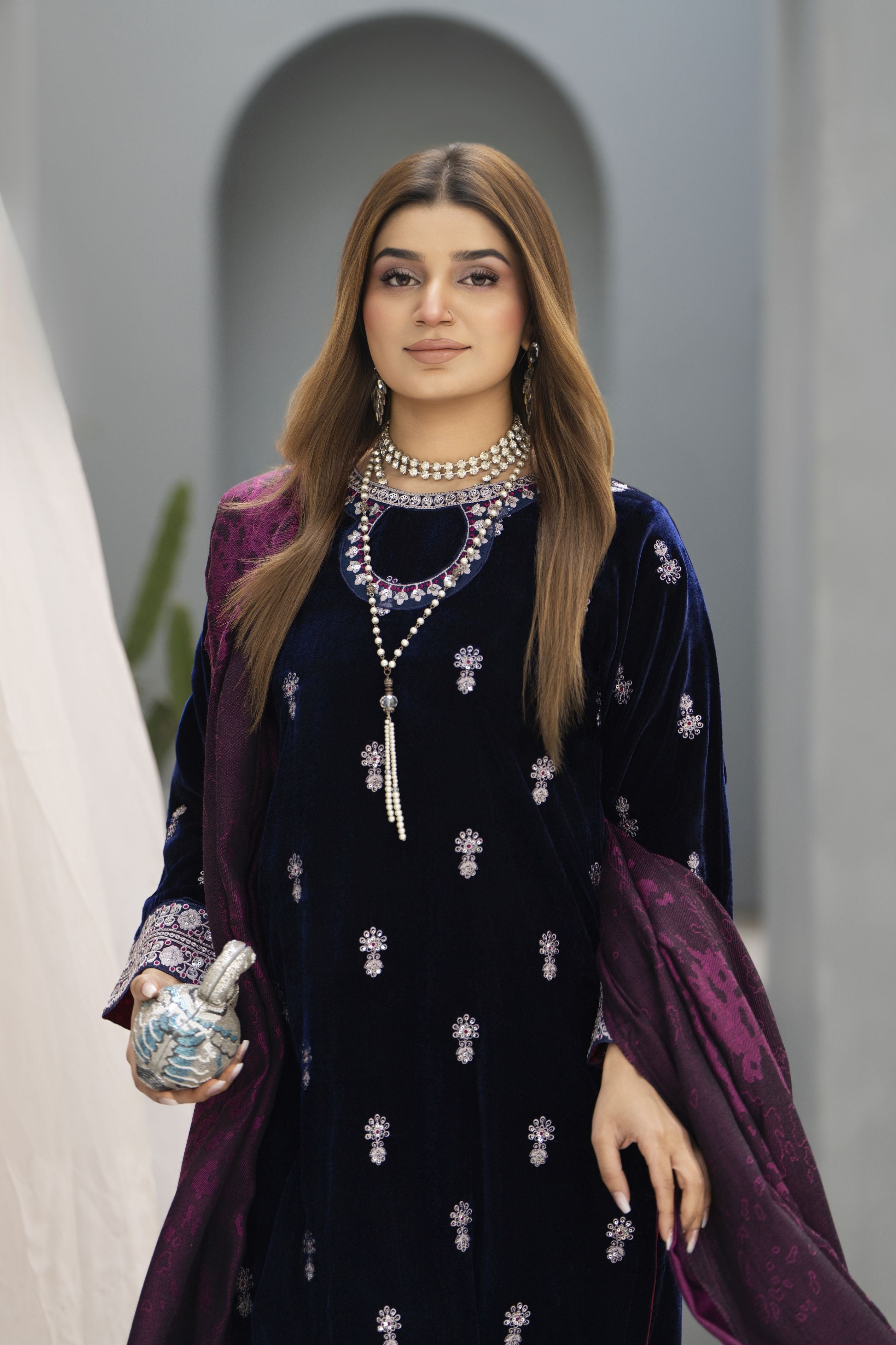 Zaina Plush – Elin Velvet Ready to Wear 3pc Suit