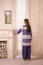 Purple and Ivory Printed Coord Set – Grip Coords by Sakeena Hasan GCS4