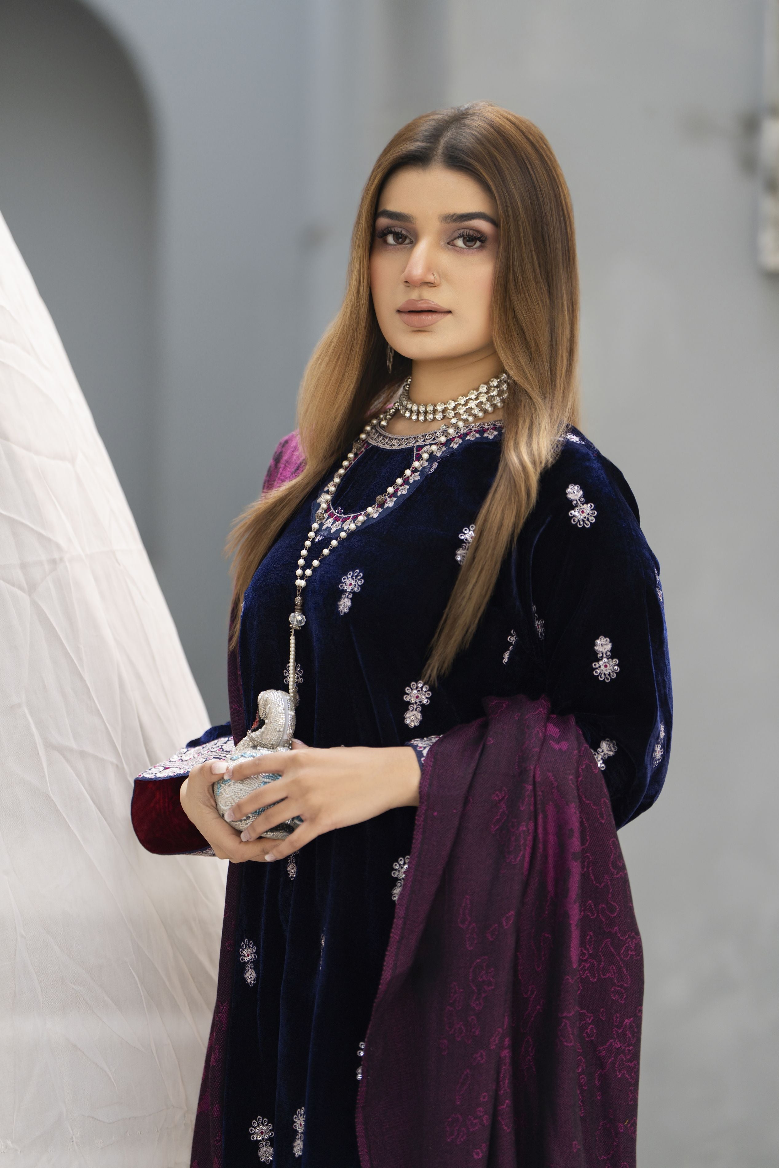 Zaina Plush – Elin Velvet Ready to Wear 3pc Suit