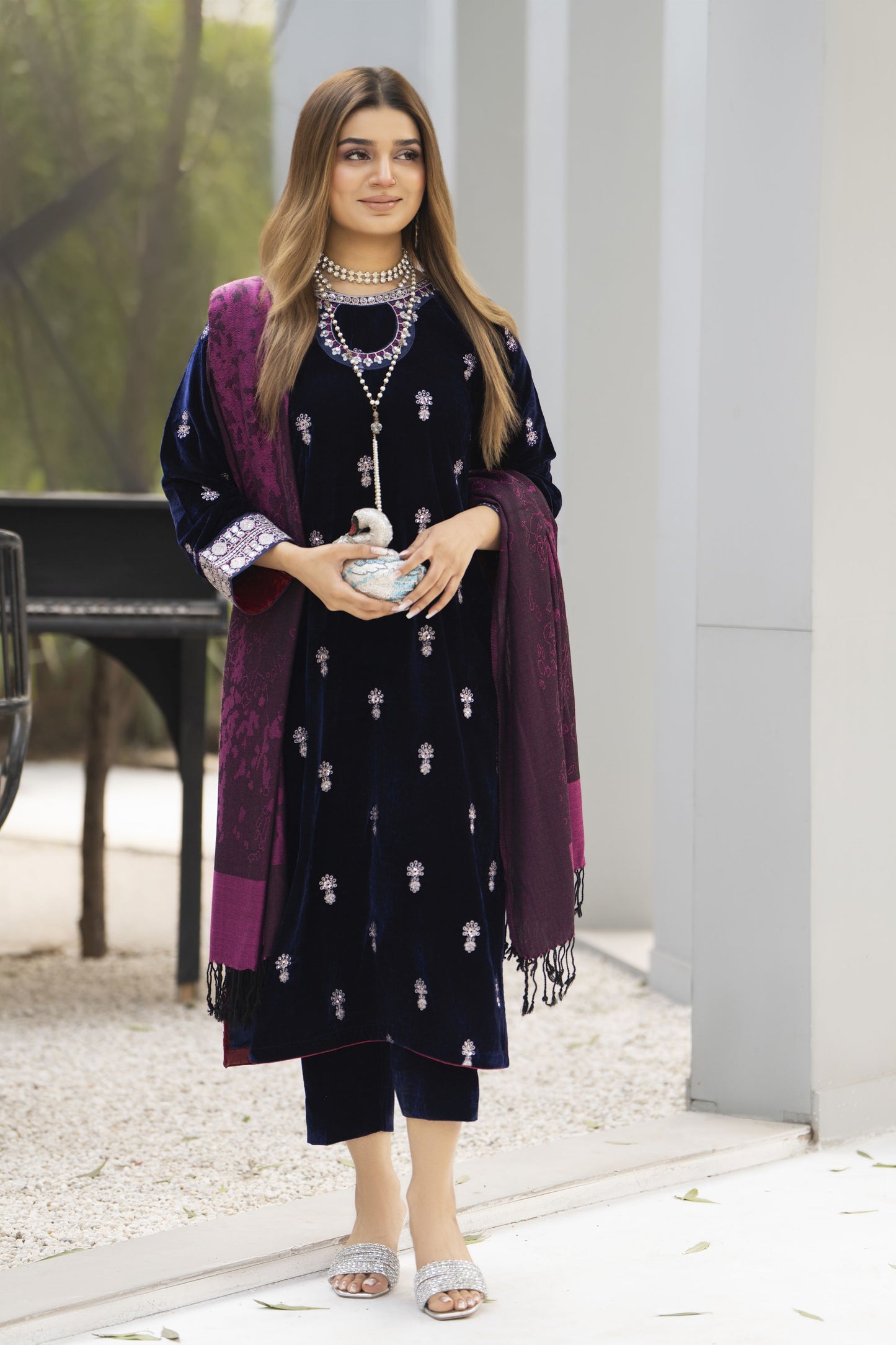 Zaina Plush – Elin Velvet Ready to Wear 3pc Suit