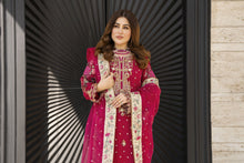 Shaadi by Silver Shocking Pink Chiffon Handwork Formal Shalwar Set SXS4