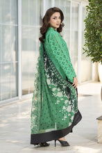 Zaina Bliss 3pc Chikankari Long Shirt With Printed Trousers Bliss11