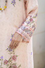 Aleezay 2pc Hand-Embellished Cream Floral Silk Kaftan – AKF3