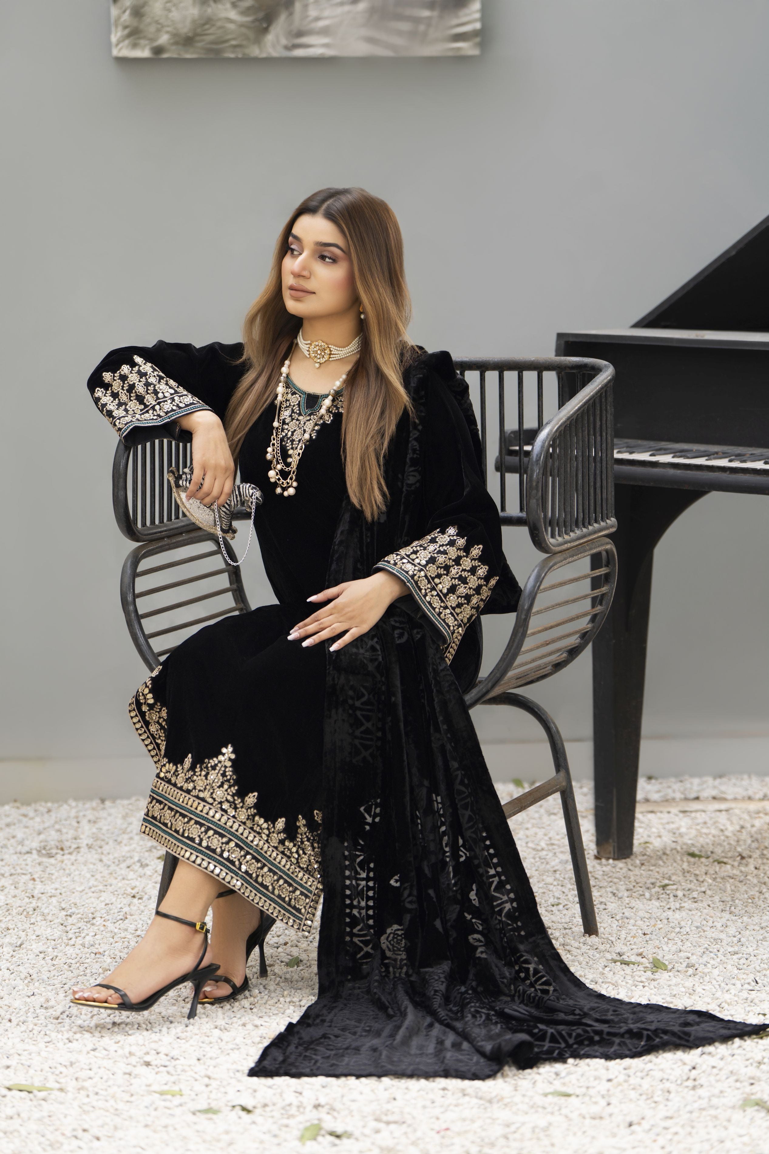 Zaina Plush – Kiva Velvet Ready to Wear 3pc Suit