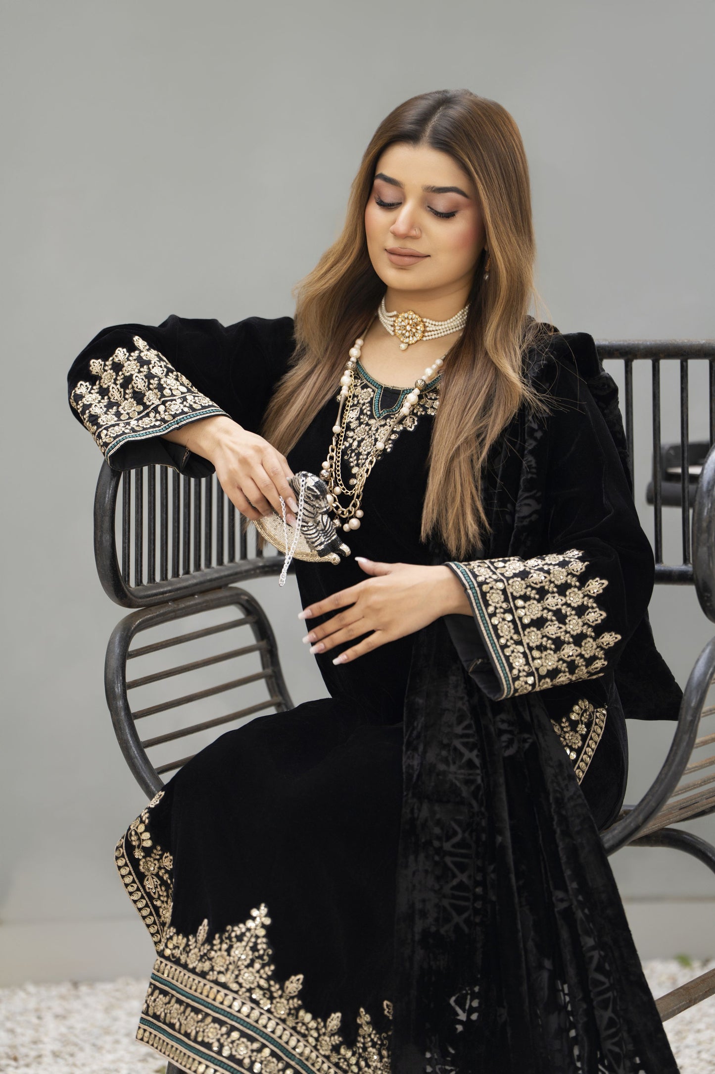 Zaina Plush – Kiva Velvet Ready to Wear 3pc Suit