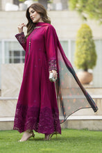 Gul Warun 3pc Embroidered Cotton Frock Suit with Chiffon Dupatta – AMG10