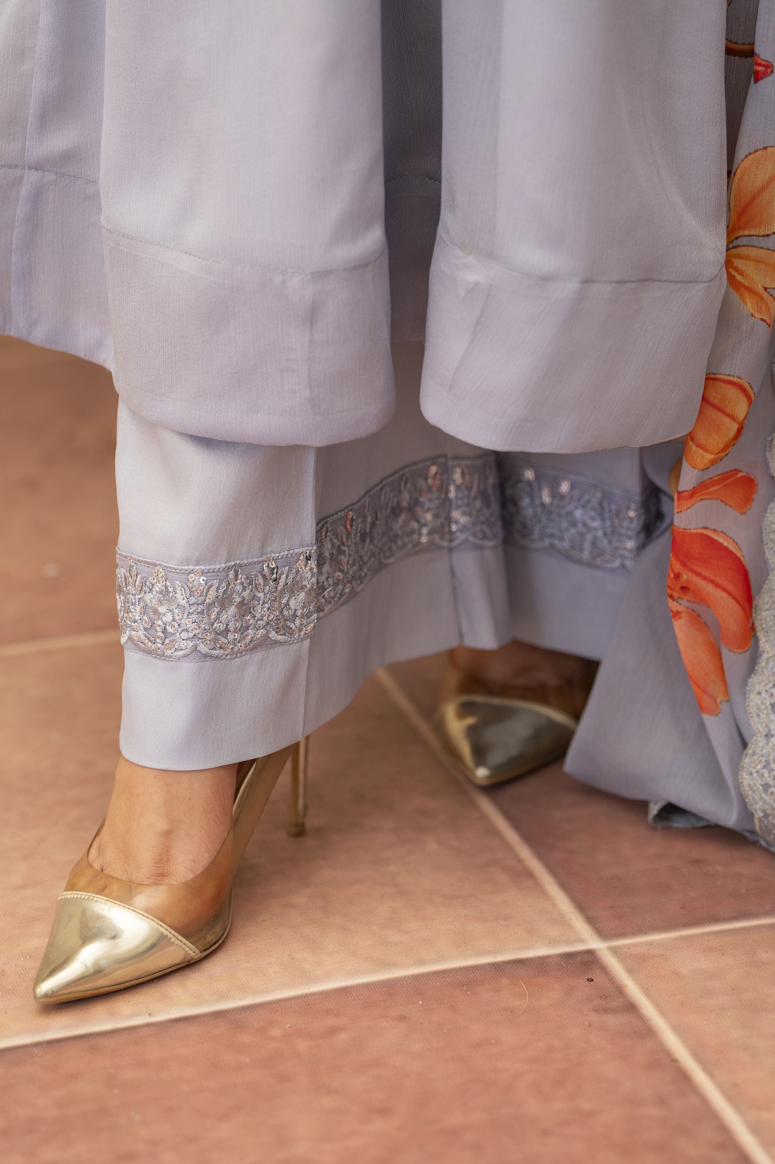 Lavender Long Frock Style 3PC Dress by Bahaar e Gul Warun BGW03