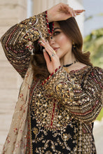 Shaadi by Silver Chiffon Handwork Black Formal Sharara Set SXS9