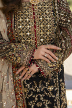 Shaadi by Silver Chiffon Handwork Black Formal Sharara Set SXS9