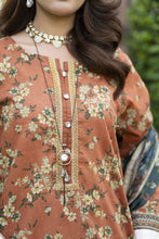 Zaina Bliss 3pc Printed Lawn Long Shirt With Gota Work Bliss5