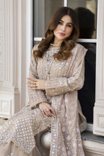 Shaadi by Silver Chiffon Handwork Long Shirt with Net Sharara SXS6