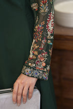 Bottle Green Long Frock by Bahaar e Gul Warun BGW06