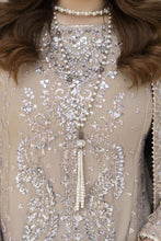 Shaadi by Silver Chiffon Handwork Long Shirt with Net Sharara SXS6