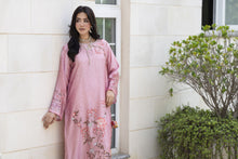 Aleezay 2pc Hand-Embellished Floral Print Silk Kaftan – AKF10
