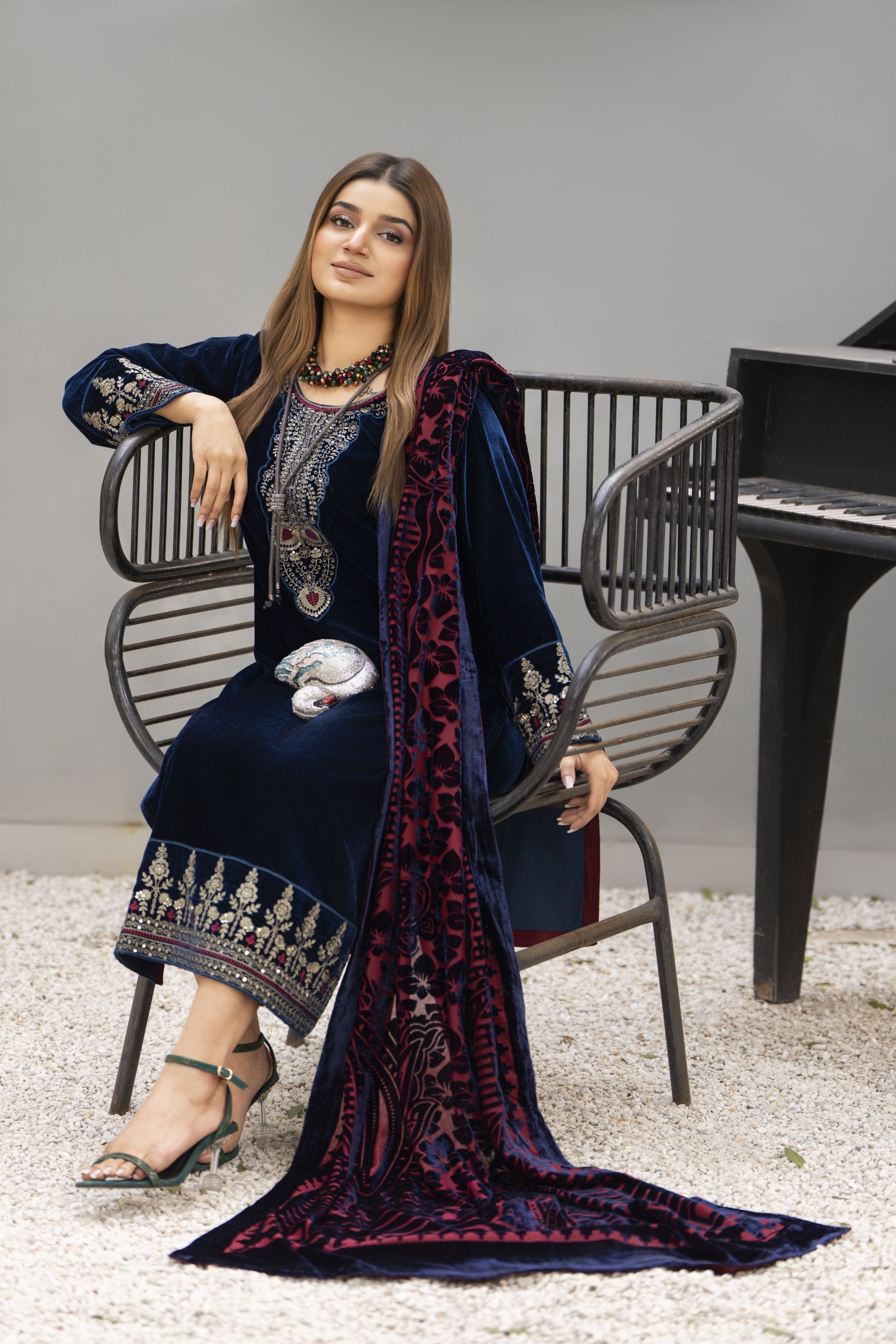 Zaina Plush – Noira Velvet Ready to Wear 3pc Suit