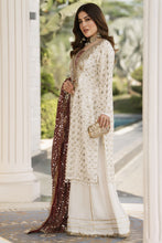 Shaadi by Silver Off White Chiffon Handwork Formal Sharara Set SXS5