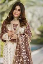 Shaadi by Silver Off White Chiffon Handwork Formal Sharara Set SXS5
