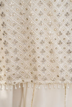 Shaadi by Silver Off White Chiffon Handwork Formal Sharara Set SXS5