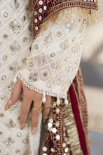 Shaadi by Silver Off White Chiffon Handwork Formal Sharara Set SXS5