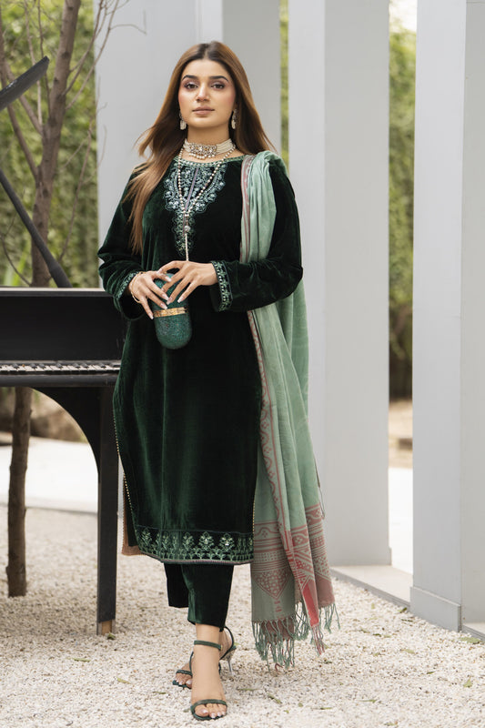 Zaina Plush – Mira Velvet Ready to Wear 3pc Suit