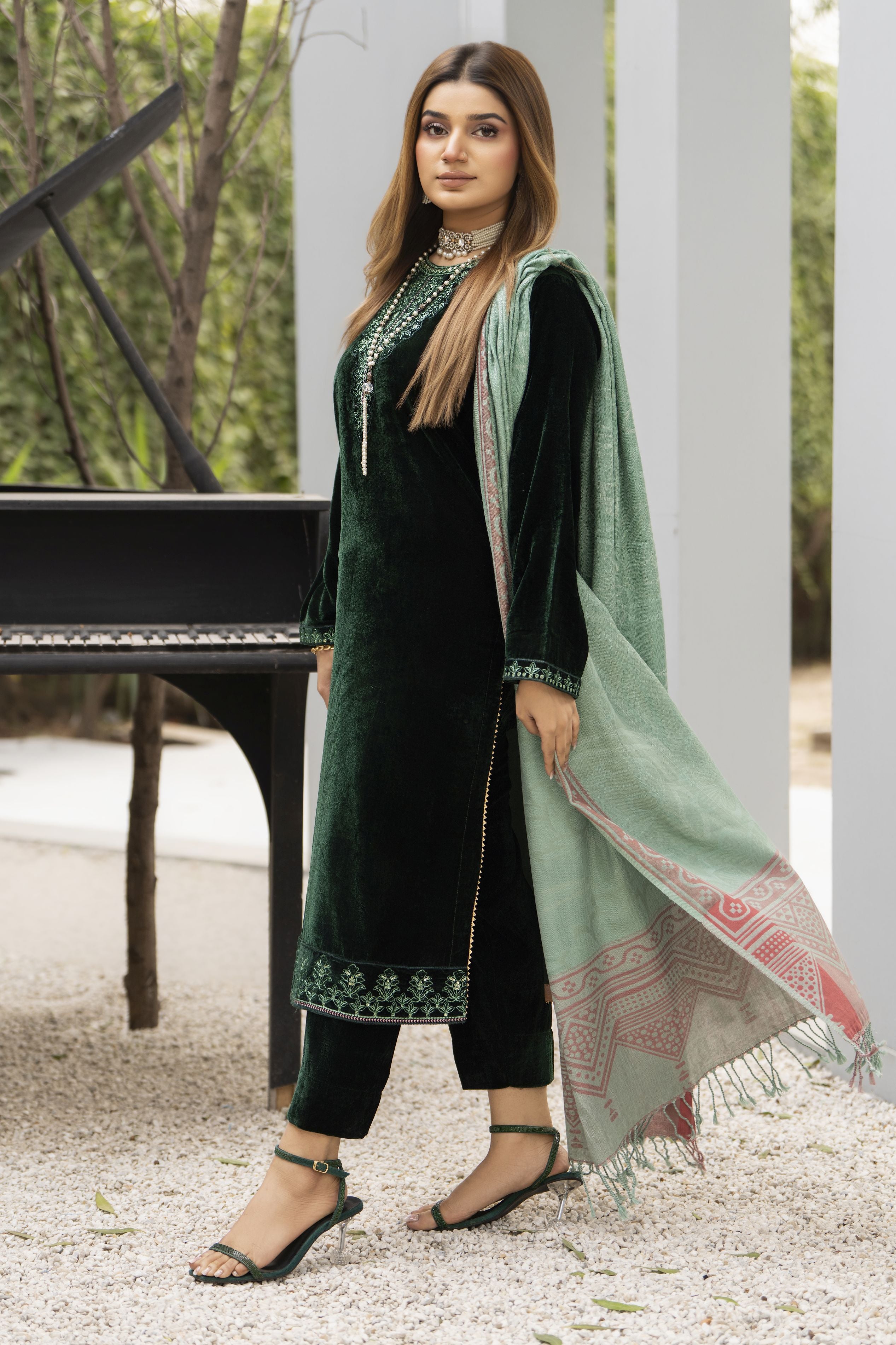 Zaina Plush – Mira Velvet Ready to Wear 3pc Suit