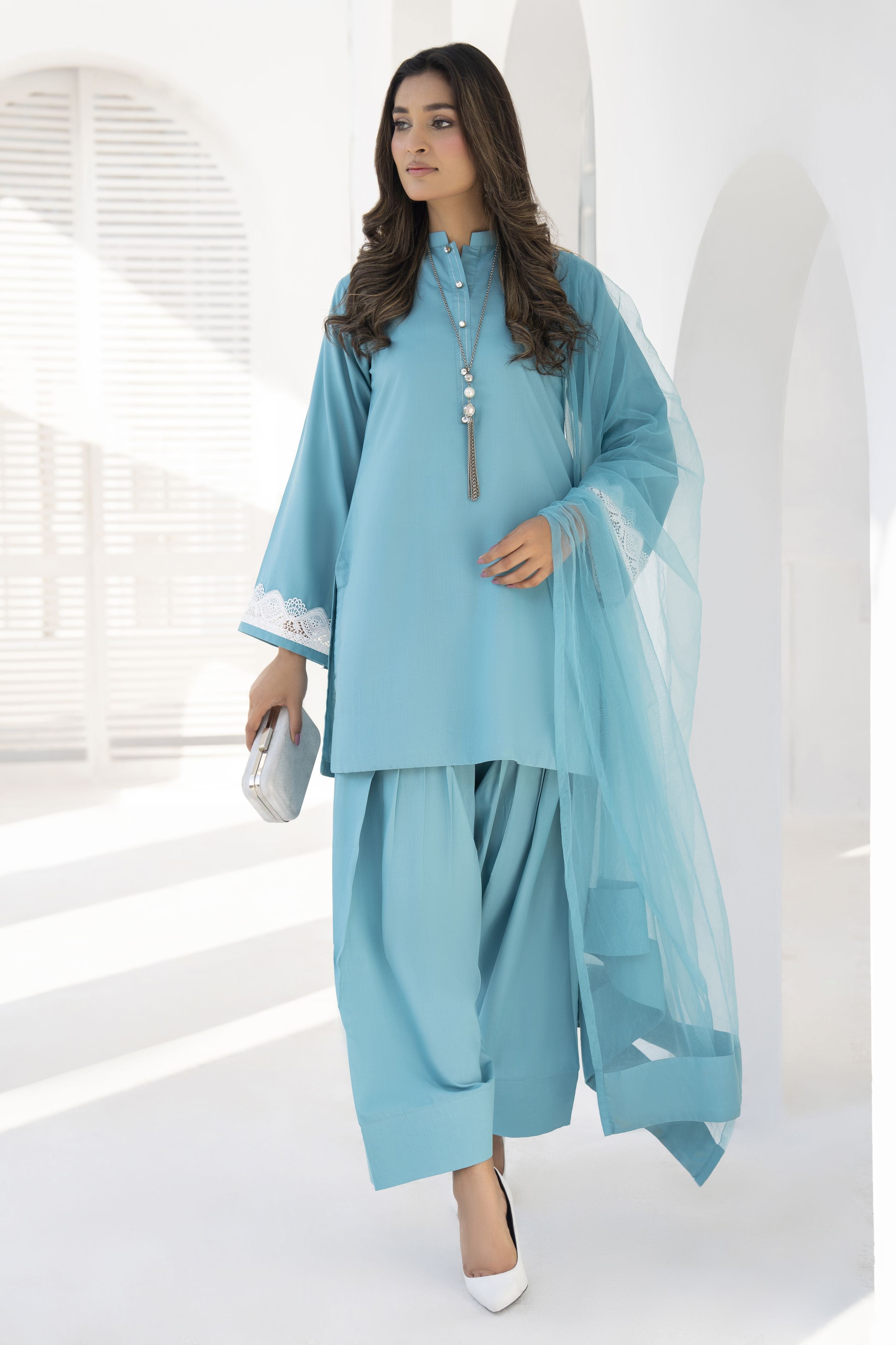 Farshi Mahal by Aabpara – Festive Farshi Shalwar Dress FMA3