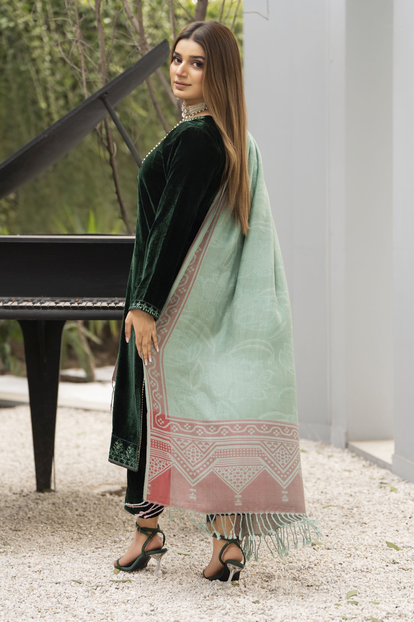 Zaina Plush – Mira Velvet Ready to Wear 3pc Suit