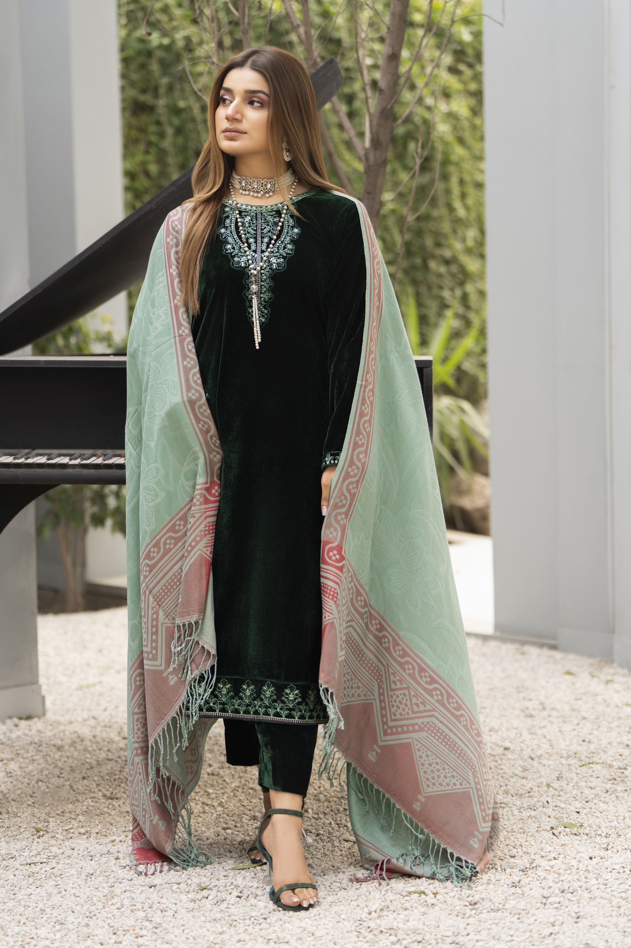 Zaina Plush – Mira Velvet Ready to Wear 3pc Suit