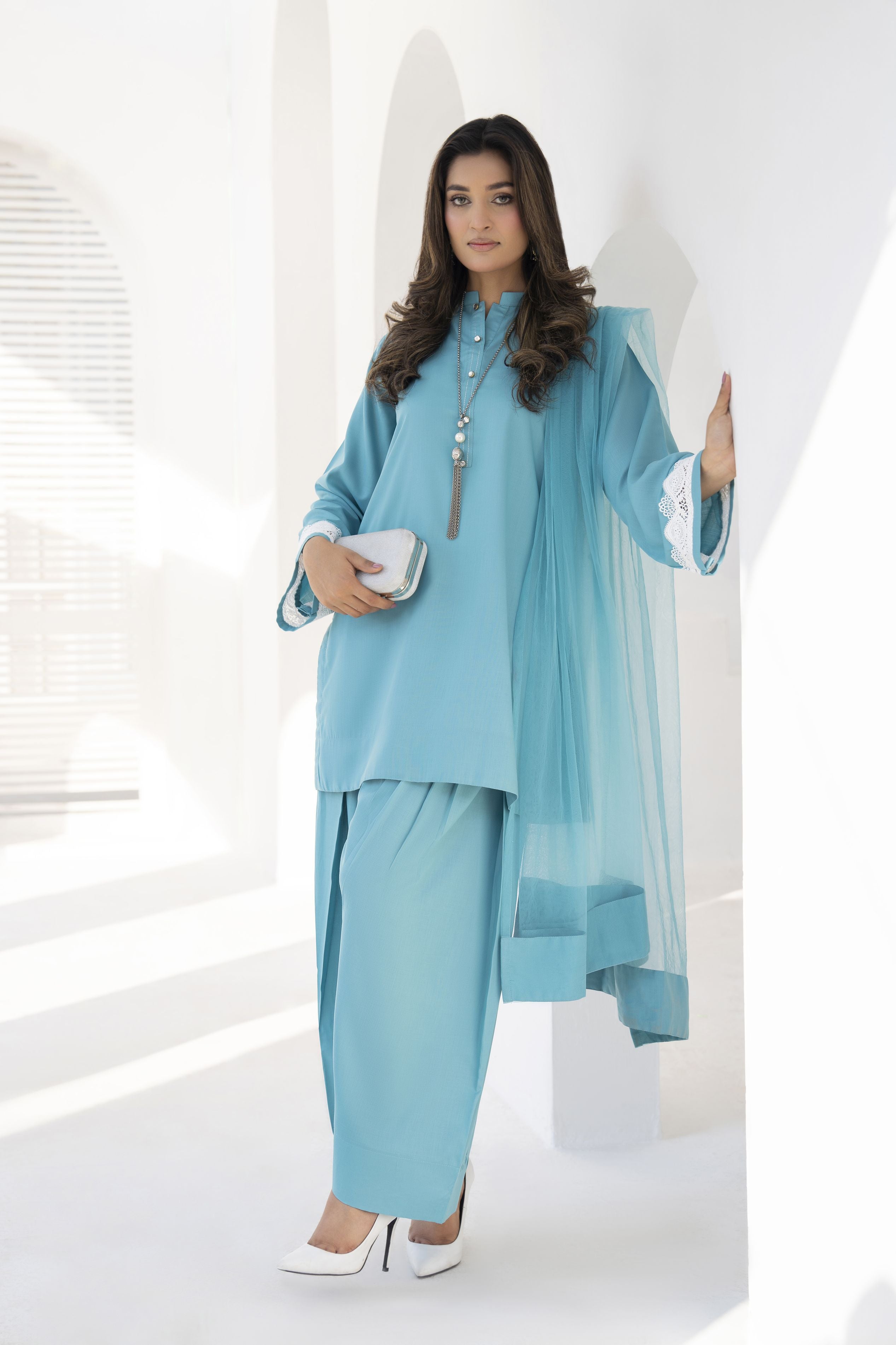 Farshi Mahal by Aabpara – Festive Farshi Shalwar Dress FMA3